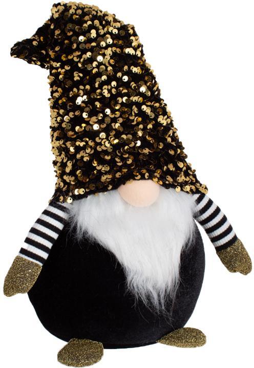 М'яка іграшка «Гном-морячок» 49 см, чорний із золотими паєтками
