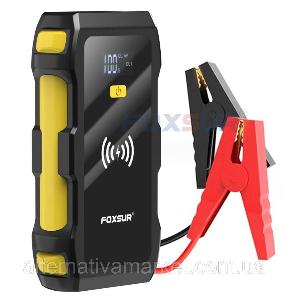 Пускозарядний пристрій "Foxsur FJS-800", Бустер для авто Jump Starter (39800 mAh, 1200A), фото 1