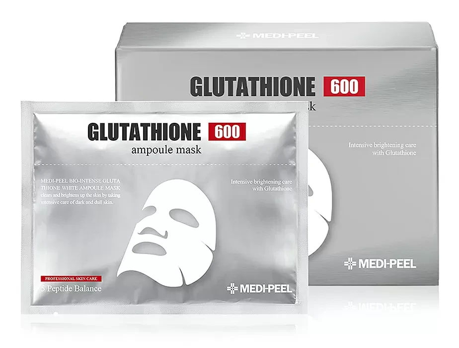 Освітлювальна ампульна маска для обличчя з глутатіоном Medi-Peel Bio Intense Glutathione White Ampoule Mask 10 шт.