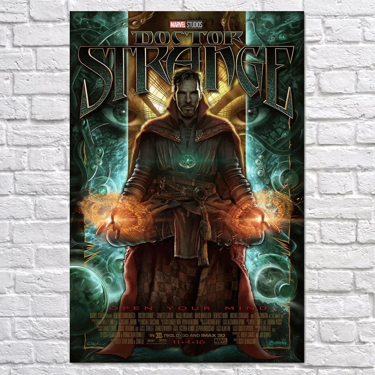 Плакат "Доктор Стрендж, Doctor Strange (2016)", 60×40см