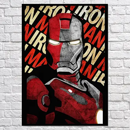 Плакат "Залізна людина, мінімалістичний арт, Iron Man", 60×43см, фото 2