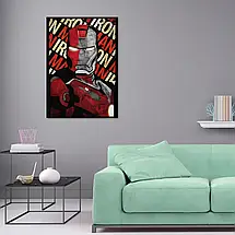 Плакат "Залізна людина, мінімалістичний арт, Iron Man", 60×43см, фото 2