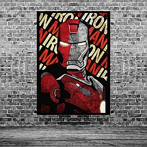 Плакат "Залізна людина, мінімалістичний арт, Iron Man", 60×43см, фото 3