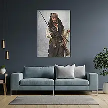 Плакат "Капітан Джек Спарроу, Джонні Депп, Jack Sparrow, Pirates of the Carribean", 60×43см, фото 3