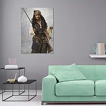 Плакат "Капітан Джек Спарроу, Джонні Депп, Jack Sparrow, Pirates of the Carribean", 60×43см, фото 2