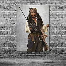 Плакат "Капітан Джек Спарроу, Джонні Депп, Jack Sparrow, Pirates of the Carribean", 60×43см, фото 3