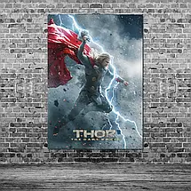 Плакат "Тор: Царство темряви, з молотом в стрибку, Thor: Dark World", 60×43см, фото 3