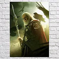 Плакат "Тор, Тёмный мир, Один, Энтони Хопкинс, Thor, Dark World", 60×43см
