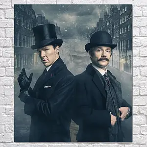 Плакат "Шерлок та Ватсон, Sherlock", 60×51см