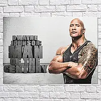 Плакат "Дуэйн Джонсон (Скала), Dwayne Johnson (The Rock)", 43×60см