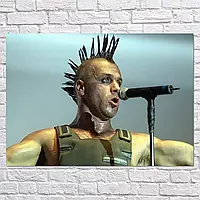 Плакат "Рамштайн, Тилль на сцене, Rammstein", 43×60см