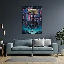 Плакат "Гравіті Фолз, ніч у лісі, Gravity Falls", 60×43см, фото 3