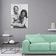 Плакат "Арнольд Шварценеггер з дружиною, Arnold Schwarzenegger", 60×43см, фото 2