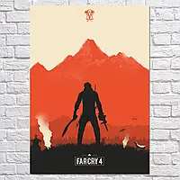 Плакат "Фар Край 4, минималистичный, Far Cry 4", 60×43см