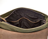 Чоловіча сумка-портфель шкіра + парусина RH-3960-4lx від українського бренда TARWA, фото 9