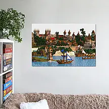 Плакат "Майнкрафт, замок у моря, Minecraft", 40×60см, фото 2