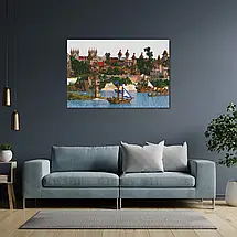 Плакат "Майнкрафт, замок у моря, Minecraft", 40×60см, фото 3