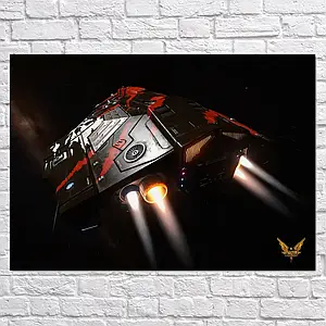 Плакат "Еліта, космічний корабель, Elite: Dangerous", 43×60см