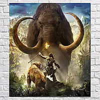 Плакат "Фар Край, Легенда о мамонте, Far Cry Primal, Legend of the Mammoth", 60×52см