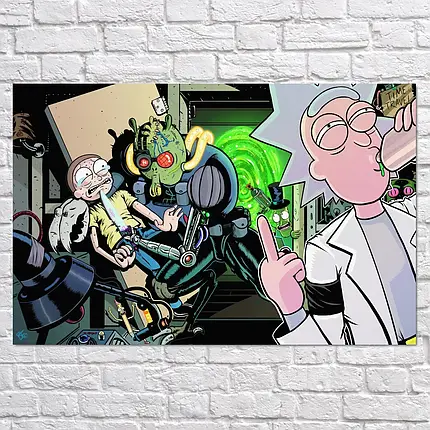 Плакат "Рік та Морті, Rick and Morty", 40×60см, фото 2
