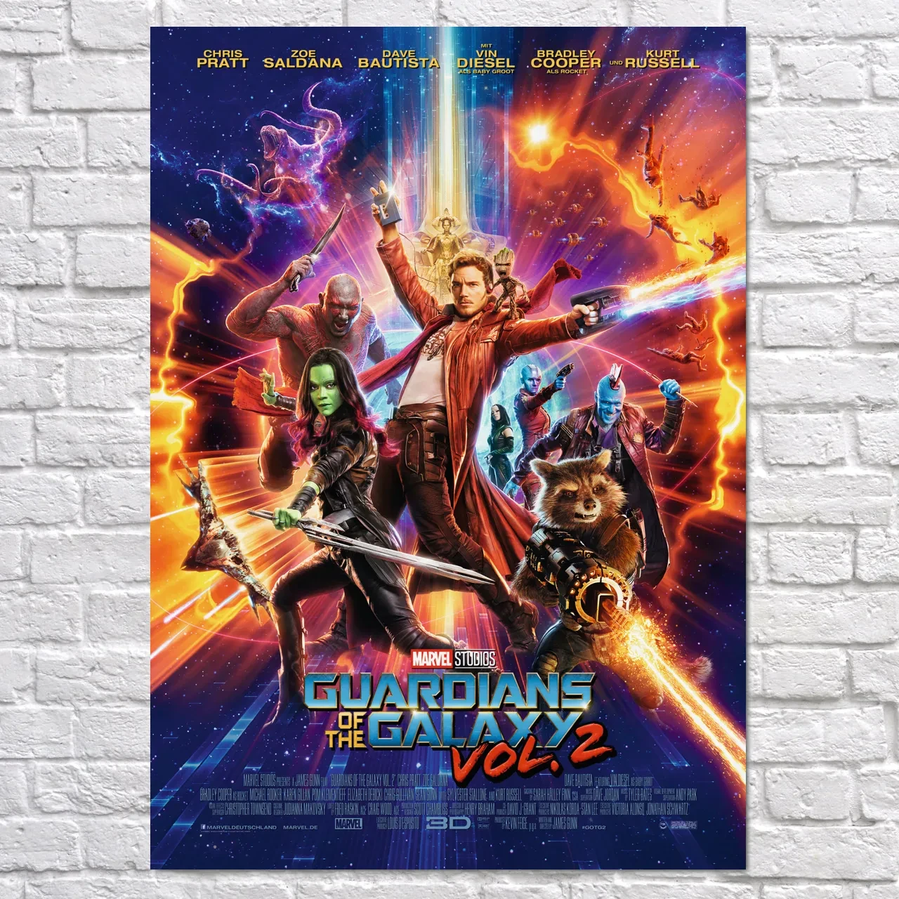 Плакат "Вартові Галактики 2, Guardians of the Galaxy 2 (2017)", 60×41см