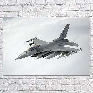 Плакат "Винищувач, F-16 Fighting Falcon", 40×60см