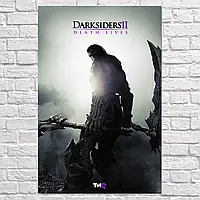 Плакат "Дарксайдерс, Поборники тьмы : Смерть живёт, Darksiders 2, Dearh Lives", 60×39см