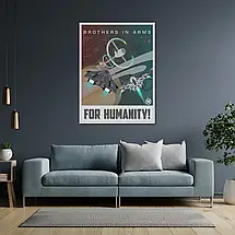 Плакат "Еліта, космічний корабель, Elite: Dangerous", 60×45см, фото 3