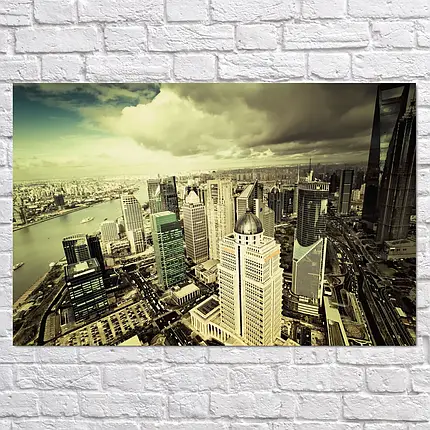 Плакат "Нью-Йорк, вид з висоти, New York", 39×60см, фото 2