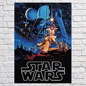 Плакат "Зоряні Війни Ⅳ: Нова надія, Star Wars Ⅳ: New Hope (1977) ", 60×43см