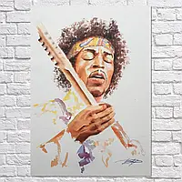 Плакат "Джимми Хендрикс, Jimi Hendrix", 60×43см