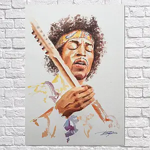 Плакат "Джимі Гендрікс, Jimi Hendrix", 60×43см