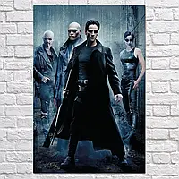 Плакат "Матрица, главные герои, без текста, Matrix", 60×41см