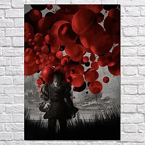 Плакат "Пеннивайз, ВОНО, Кінг, IT", 60×43см