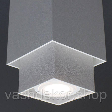 Точковий накладний світильник на 50Вт метал білий 8х15 см, фото 2