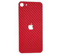 Защитная пленка наклейка на крышку телефона для Apple iPhone 5/5S/SE Carbon Red