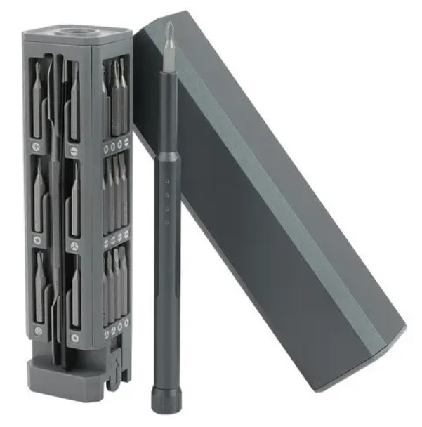 Викрутка прецизійна з 43 бітами, лопаткою та пінцетом, фото 1