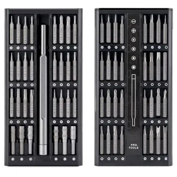 Викрутка прецизійна з 62 бітами для ремонту електроніки, фото 1