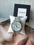 Жіночий годинник Guess+ браслет silver стрази, фото 6