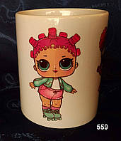 Чашка сувенирная детская "Кукла Лола" 330 мл.