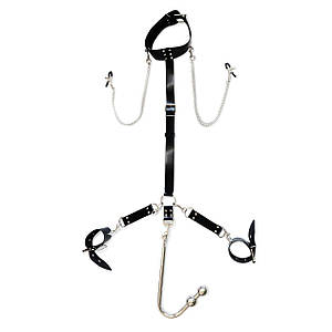 Бондажний набір з металевим анальним гаком No3 Art of Sex Beatrice Bondage set with anal hook No3