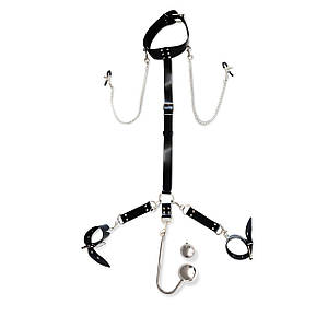 Бондажний набір з металевим анальним гаком No4 Art of Sex Beatrice Bondage set with anal hook No4