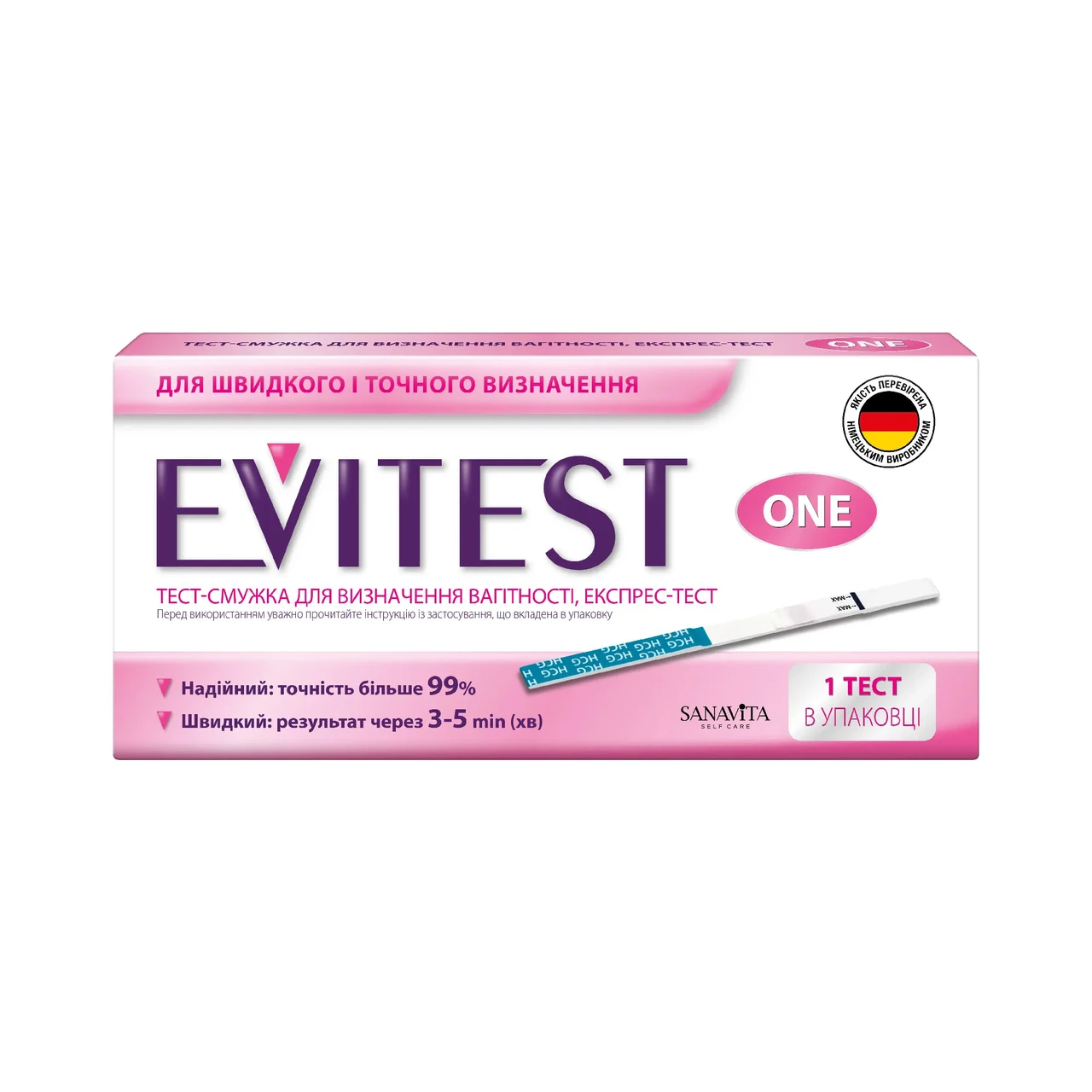 Тест для визначення вагітності Evitest One