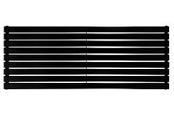 Горизонтальний дизайнерський радіатор опалення  ARTTIDESIGN Livorno G 9/612/1800 чорний матовий