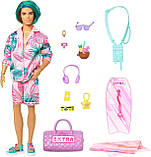 Лялька Барбі Кен Екстра Подорож Відпочинок на пляжі Barbie Extra Fly Ken Travel Doll, фото 3
