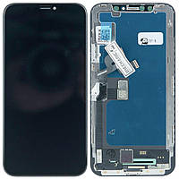 Дисплей iPhone X модуль в сборе с тачскрином, черный, Mecanico, TFT HC