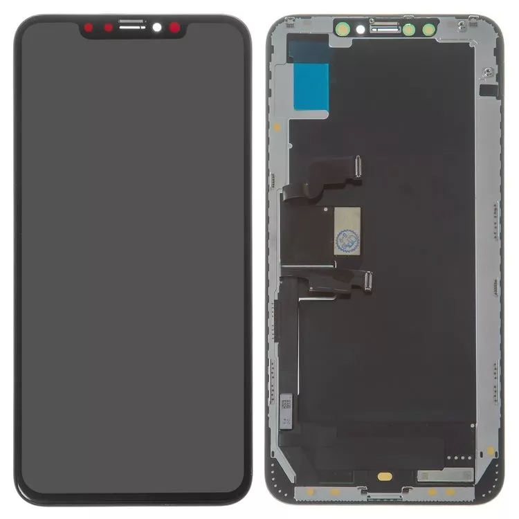 Дисплей  iPhone XS Max модуль в зборі з тачскріном з рамкою, чорний, Mecanico, TFT HC