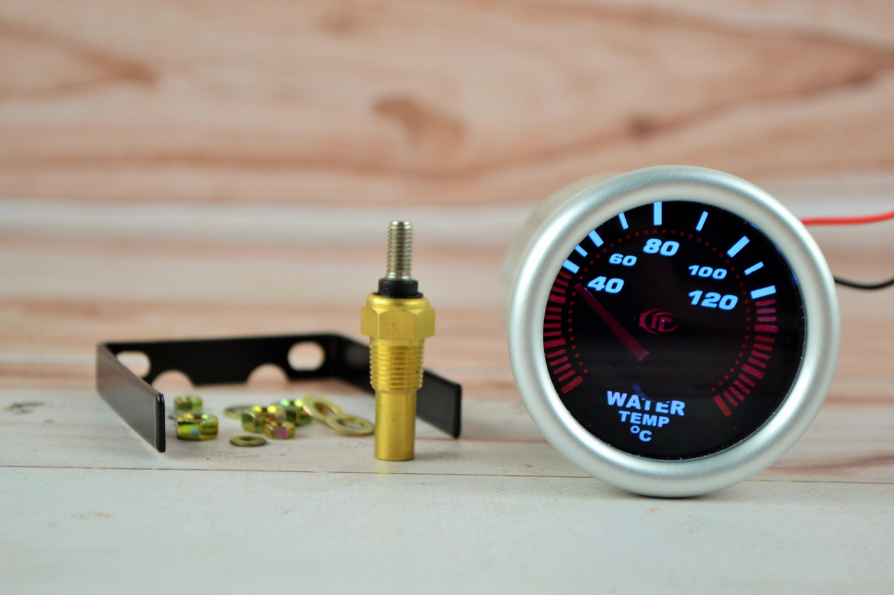 Указатель температуры воды стрелочный тонированый Ket Gauge 7702 LED ...