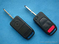 Выкидной ключ Mercedes (корпус) 2 кнопки 1 (Panic), лезвие HU39P (Артикул: F299)