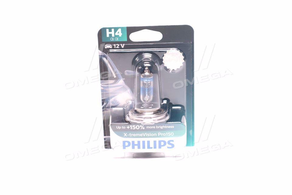 Лампа розжарювання H4 X-tremeVision Pro150 +150 12V 60/55W P43t-38 (вир-во Philips) 12342XVPB1 UA51